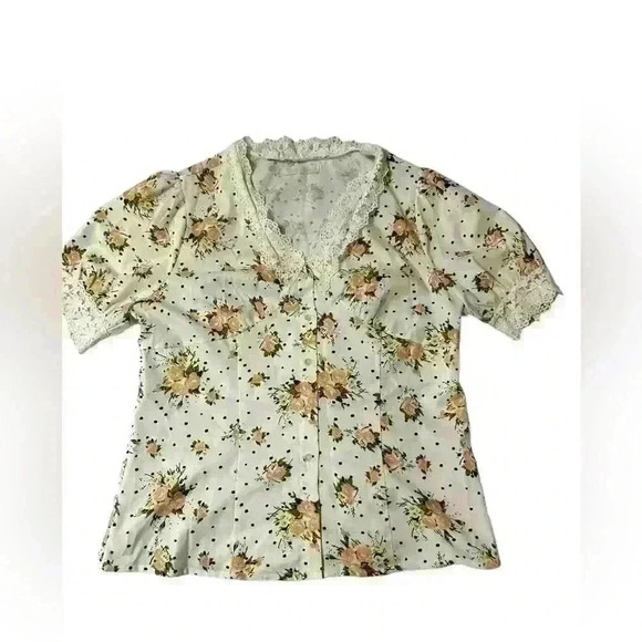 Belle Paque Floral Multicolor print Top Size XL - Picture 1 of 8